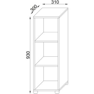 Produktbild für Bücherregal VCM Benas-3, 911049, weiß