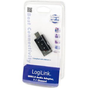 Produktbild für Soundkarte LogiLink UA0078, USB Sound Adapter 7.1