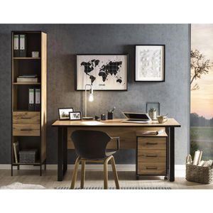 Produktbild für Schreibtisch Möbelpartner Serie 2000, eiche / schwarz