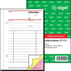 Produktbild für Lieferscheinbuch Sigel SD014, A6