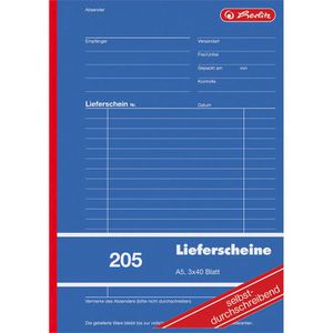 Produktbild für Lieferscheinbuch Herlitz 205, A5