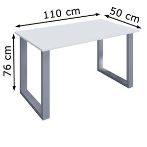 Produktbild für Schreibtisch VCM Lona, 914650, weiß / silber