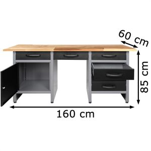 Produktbild für Werkbank Ondis24 Harry, schwarz