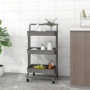 Produktbild für Küchenwagen vidaXL 336337, grau