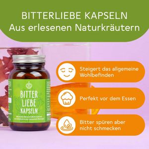 Produktbild für Bitterstoffe BitterLiebe + Calcium, 90 Kapseln
