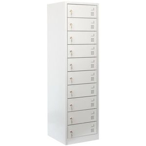 Schließfachschrank Lüllmann 526430, lichtgrau