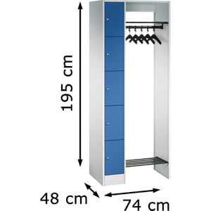 Produktbild für Schließfachschrank CP-Möbel Serie 8070, blau