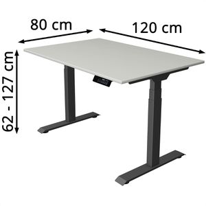 Produktbild für Schreibtisch Kerkmann Move 1 stable, lichtgrau / anthrazit
