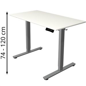 Produktbild für Schreibtisch Kerkmann Move small office, weiß / silber