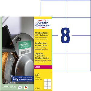 Produktbild für Folienetiketten Zweckform B3427-50 ultra-resistent