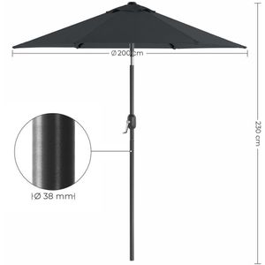 Produktbild für Sonnenschirm Songmics GPU202G01, rund