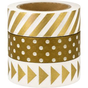 Washi-Tape Papierdrachen gold