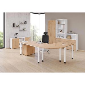 Produktbild für Kombischrank Hammerbacher Serie 9 Advanced, asteiche / weiß