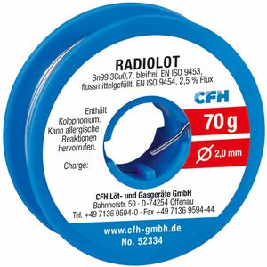 Produktbild für Lötzinn CFH Radiolot RL 334 Flussmittel, bleifrei
