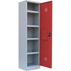 Umweltschrank Lüllmann 566244, grau / feuerrot