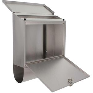 Produktbild für Briefkasten Rottner T03898 Villa Spezial Set, silber Edelstahl