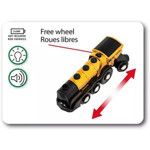 Produktbild für Spielzeugeisenbahn BRIO 33630 Goldene Batterielok