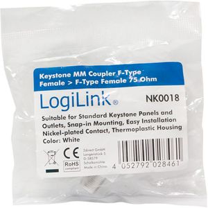 Produktbild für Keystone-Modul LogiLink NK0018, weiß