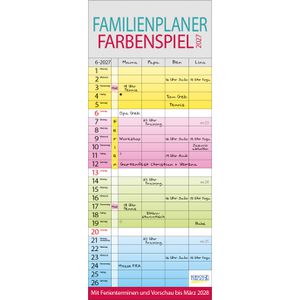 Produktbild für Familienplaner Korsch 240627, Farbenspiel, Jahr 2027