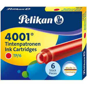 Füllerpatronen Pelikan 4001 TP6, 301192, rot