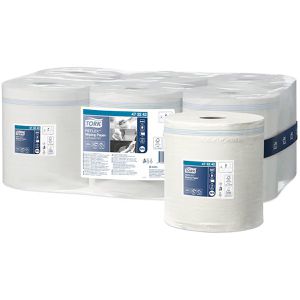 Putztuchrolle Tork Reflex, 473242, M4, Recyclingpapier, weiß