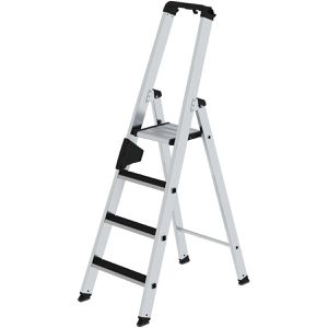 Stehleiter MUNK 41504, nivello-Leiterfüße, mit Plattform