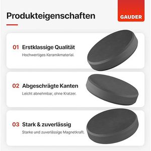 Produktbild für Magnete Gauder Ferrit, schwarz