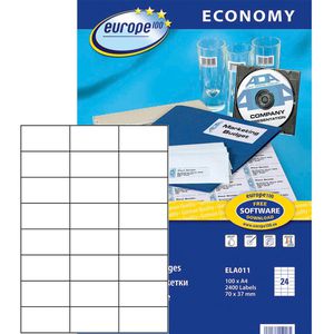 Produktbild für Universaletiketten Europe100 ELA011, weiß
