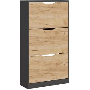 Produktbild für Schuhschrank Vicco Luca, anthrazit / eiche