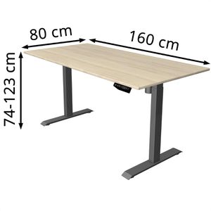 Produktbild für Schreibtisch Kerkmann Move 1, ahorn / anthrazit