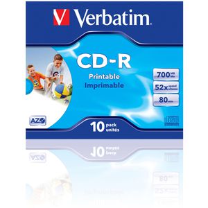 Produktbild für CD-Rohlinge Verbatim 43325 AZO, bedruckbar, CD-R