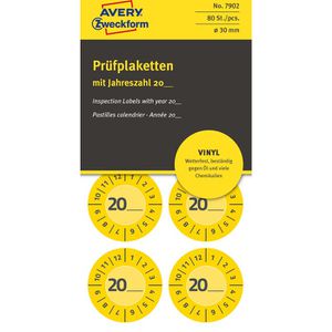 Produktbild für Prüfplaketten Zweckform 7902, mit Jahreszahl 20XX