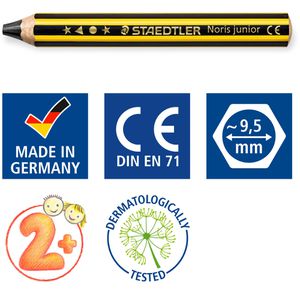Produktbild für Bleistift Staedtler Noris junior 141-2B BK