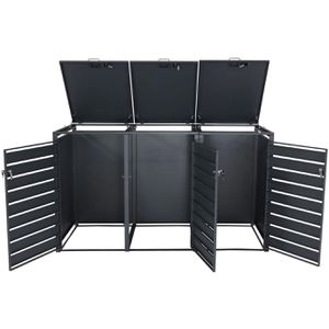 Produktbild für Mülltonnenbox Mendler HWC-J81, Metall