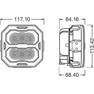 Produktbild für Zusatzscheinwerfer OSRAM LEDriving PX4500 Spot, 12V / 24V, LED