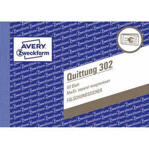 Produktbild für Quittungsblock Zweckform 302, fälschungssicher, MwSt. separat