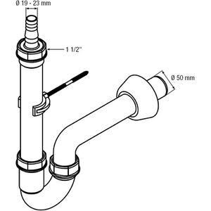 Produktbild für Siphon Cornat Gerätesiphon, T355104R