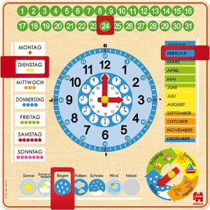Lernspielzeug Goula 51309, Kalenderuhr Großformat