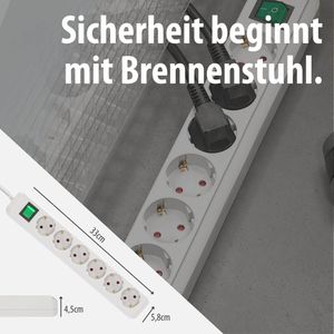 Produktbild für Steckdosenleiste Brennenstuhl Eco-Line, 3m Kabel