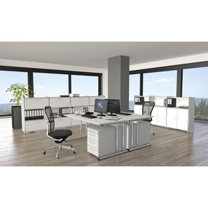 Produktbild für Schreibtisch Kerkmann Artline, weiß / chrom