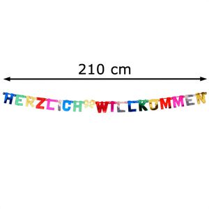 Produktbild für Girlande Idena 30313 Herzlich Willkommen 2,1m