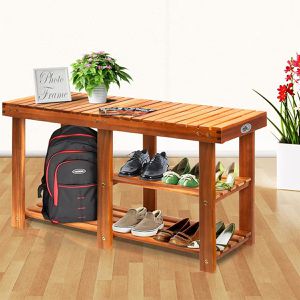 Produktbild für Schuhbank CASARIA 105377, braun, aus Holz