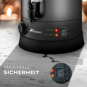 Produktbild für Heißwasserspender Tresko 1385-018, einstellbar 30°C - 110°C