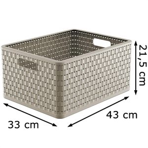 Produktbild für Aufbewahrungskorb Rotho Country A4+, 28L