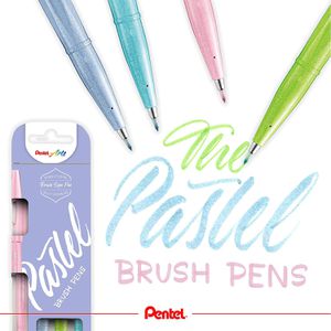 Produktbild für Brush-Pen Pentel SES15P-4, Pastel Brush Pen Set