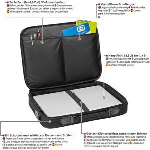 Produktbild für Laptoptasche Pedea Fair, schwarz