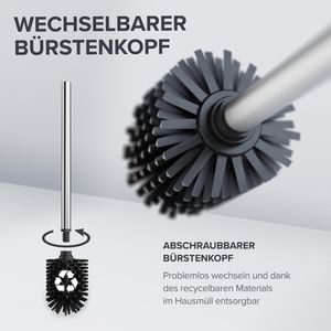 Produktbild für WC-Bürste ovimar Toilettenbürste Tranerodde, silber