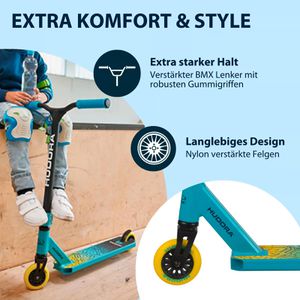 Produktbild für Scooter Hudora Stunt Scooter Kids, Stahlpfosten, hellblau