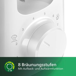 Produktbild für Toaster Philips Daily Collection HD2590/00, mit 8 Röststufen