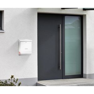 Produktbild für Briefkasten Burg-Wächter Nordland Set 20867, weiß, aus Stahl